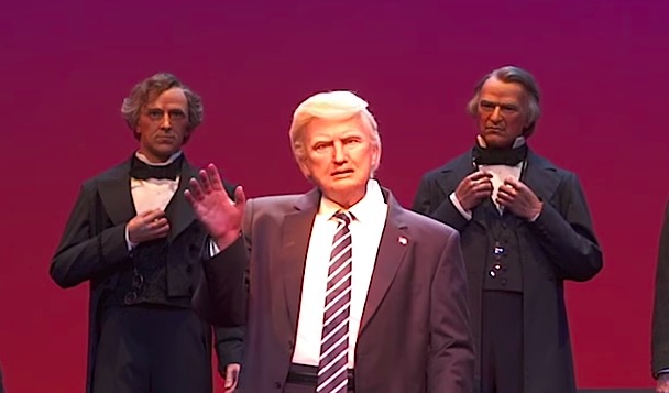 Donald Trump bot at Disney's Hall of Presidents
