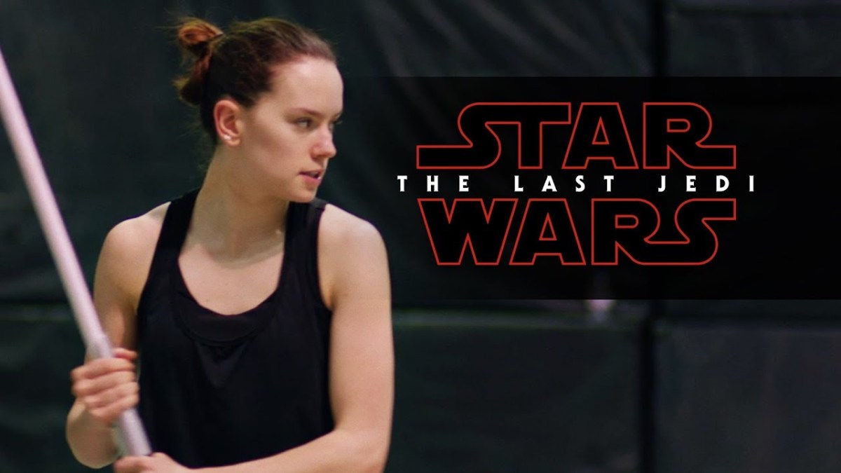 YouTube thumbnail for the behind-the-scenes training video for "The Last Jedi"