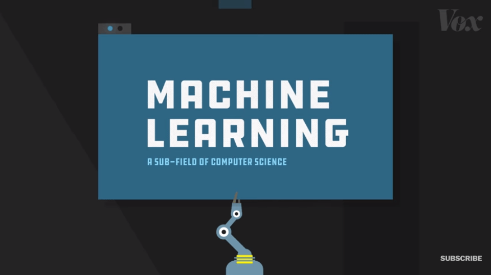 Screengrab of Vox's YouTube video about machine learning and artificial intelligence