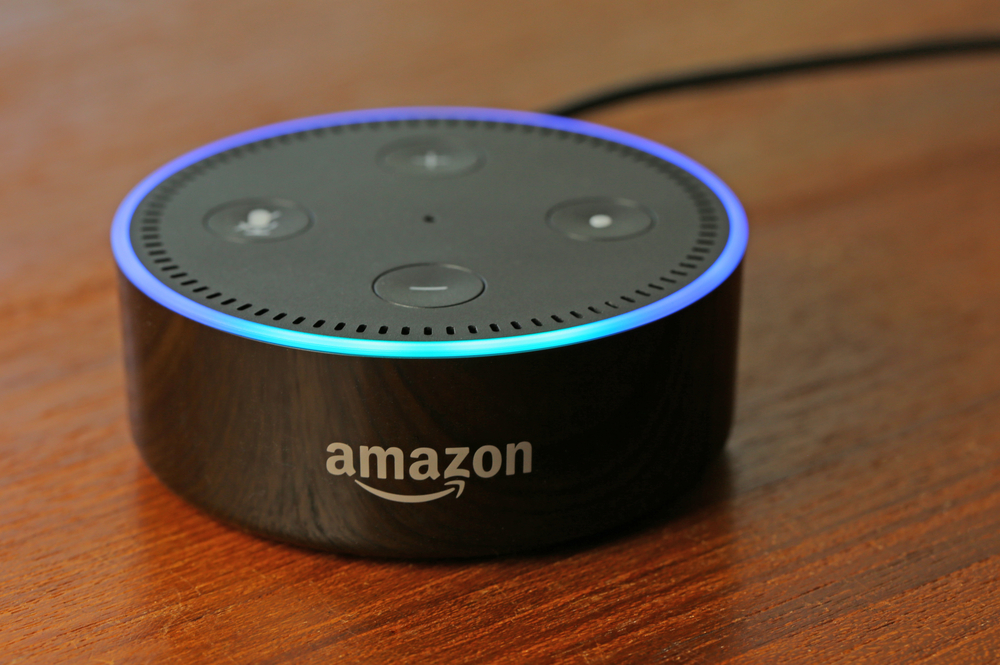 Shutterstock image of the Amazon Echo, a.k.a Alexa