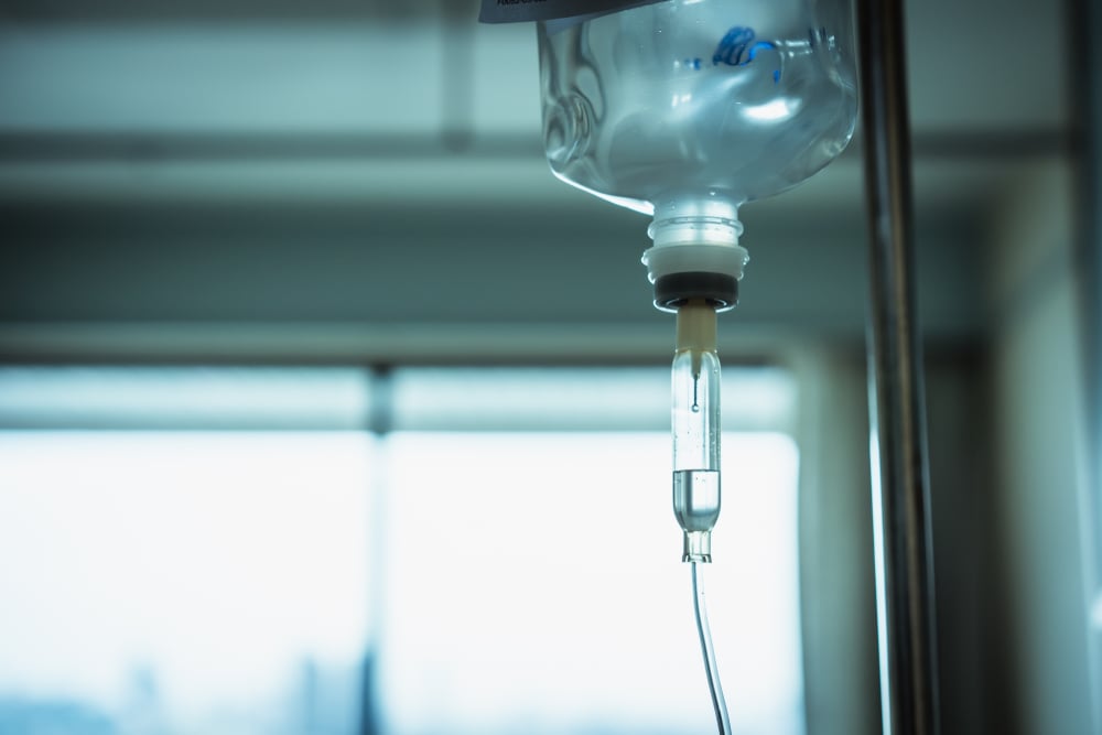 Shutterstock image of an IV at a medical hospital