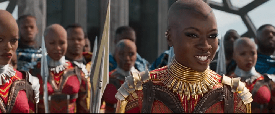 Screengrab of the Black Panther TV spot, "Rise"