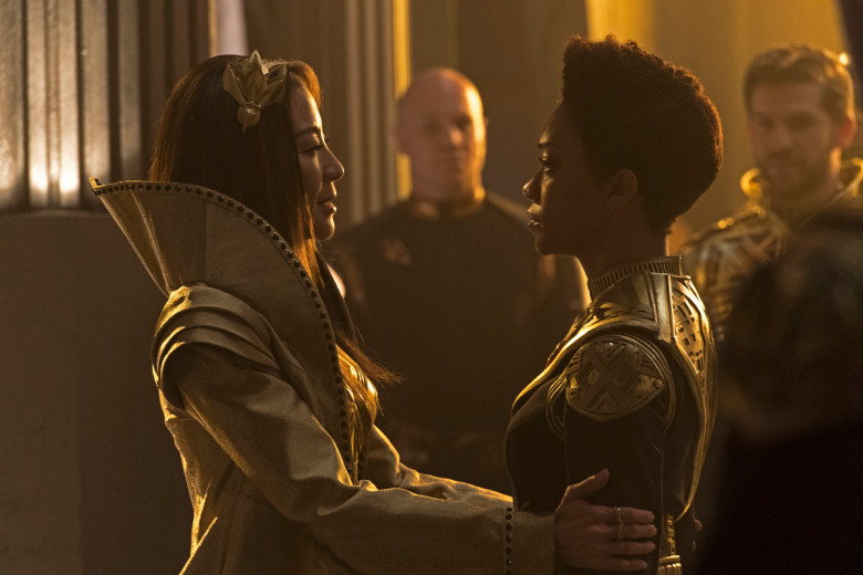 image: Ben Mark Holzberg/CBS All Access Michelle Yeoh and Sonequa Martin-Green as Emperor Phillipa Georgiou and Michael Burnham on 'Star Trek: Discovery'