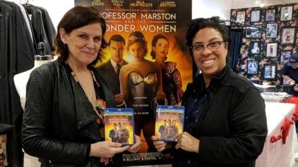 image: Teresa Jusino Donna Maloney and Angela Robinson at the Blu-ray release party for 