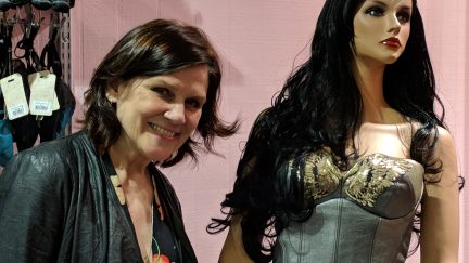 image: Teresa Jusino Donna Maloney and Olive Byrne's burlesque outfit that recalls Wonder Woman's iconic costume in Professor Marston and the Wonder Women.