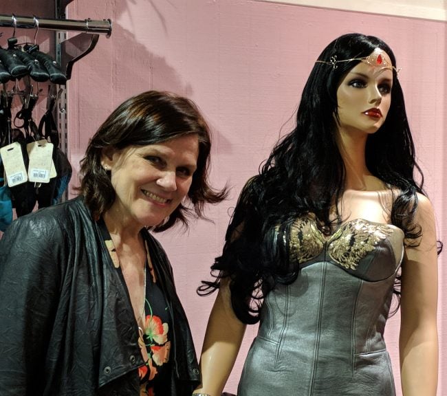 image: Teresa Jusino Donna Maloney and Olive Byrne's burlesque outfit that recalls Wonder Woman's iconic costume in Professor Marston and the Wonder Women. 