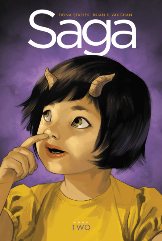 image: Image Comics Hazel on the cover of Brian K. Vaughan and Fiona Staples' "Saga" Volume 2