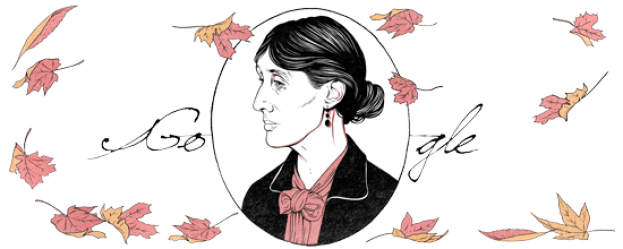 image: Google Google Doodle of Virginia Woolf