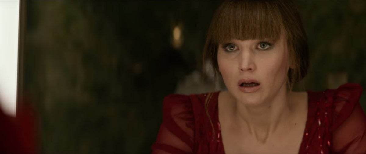 image: screencap Jennifer Lawrence in "Red Sparrow"