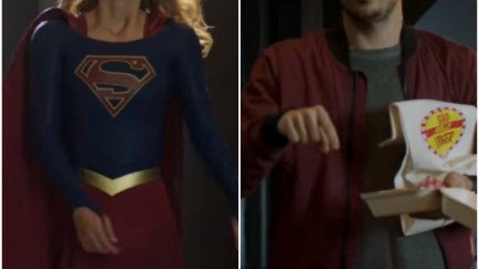 image: screencap Melissa Benoist Grant Gustin Supergirl The Flash
