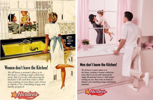 image: Eli Rezkallah One of several images from Rezkallah's photo series "In a Parallel Universe" showcasing sexism in advertising
