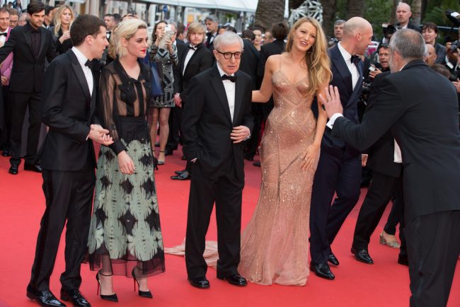 image: magicinfoto/Shutterstock CANNES, FRANCE - MAY 11, 2016: C. Stoll, J. Eisenberg, B. Lively, K. Stewart, W. Allen attend the 'Cafe Society' premiere and the Opening Night Gala. 69th annual Cannes Film Festival