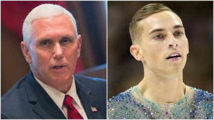 Mike Pence and Adam Rippon