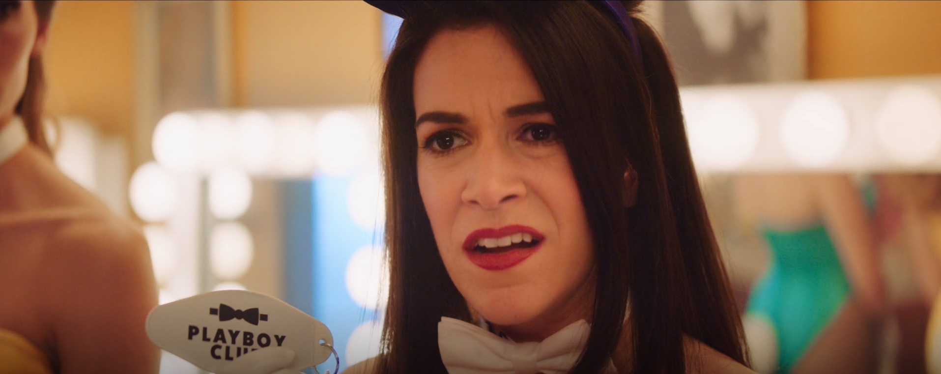 image: screencap/Comedy Central Abbi Jacobson as Gloria Steinem on Drunk History Playboy bunny