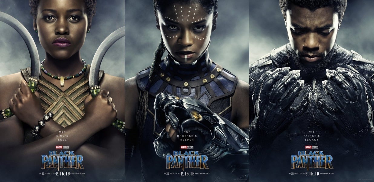 Trio of "Black Panther" character posters Image credit: Marvel Entertainment and Walt Disney Studios