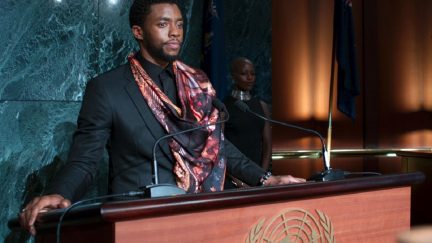 image: Film Frame ©Marvel Studios 2018 Marvel Studios' BLACK PANTHER..T'Challa/Black Panther (Chadwick Boseman)