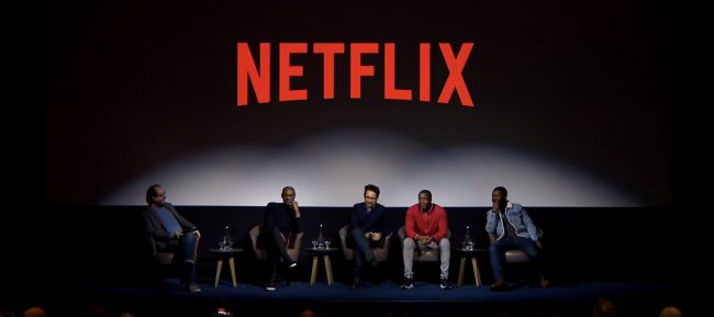 image: screencap Cloverfield Paradox Q&A Julius Onah, J.J. Abrams, Roger Davies, David Oyelowo Netflix
