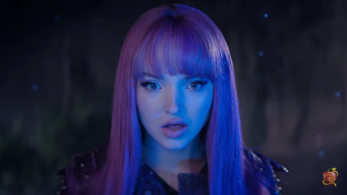 Screengrab of Dove Cameron as Mal in the teaser for Disney Channel's "Descendants 3"