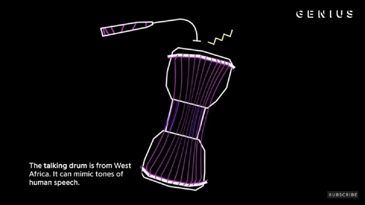 Screengrab of a Genius featurette about the score for Marvel's "Black Panther"