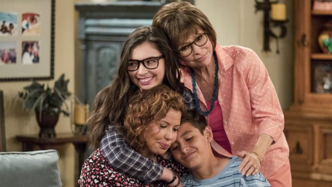 image: Netflix Isabella Gomez, Rita Moreno, Justina Machado, Marcel Ruiz on "One Day at a Time"