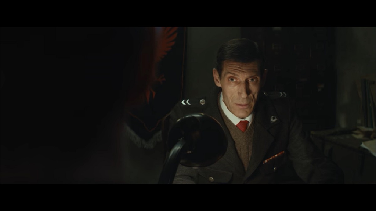 Screengrab of the short film adaptation of "Papers, Please"