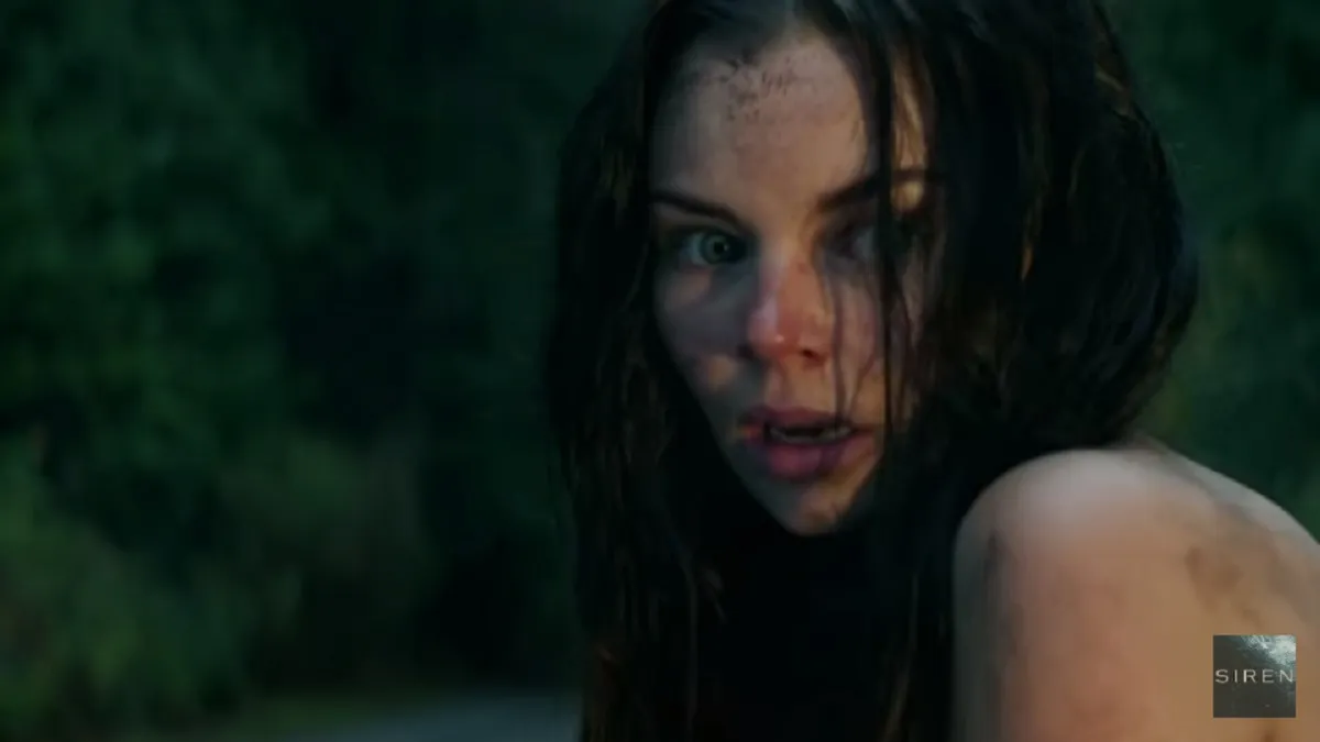 Screengrab of Eline Powell from Freeform's teaser trailer for "Siren"