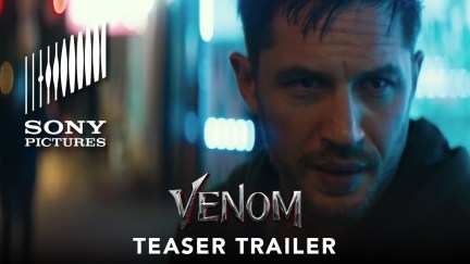 Tom Hardy in the trailer for Sony's Venom Spider-Man spinoff movie