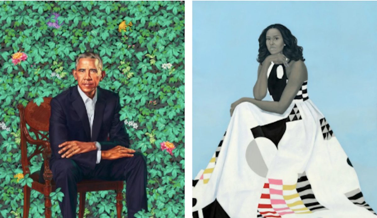 Official portraits of Barack and Michelle Obama
