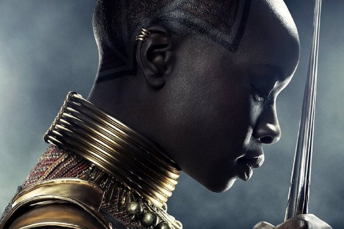 Cropped poster of Danai Gurira as Okoye in Marvel's "Black Panther" Credit: Marvel and Disney
