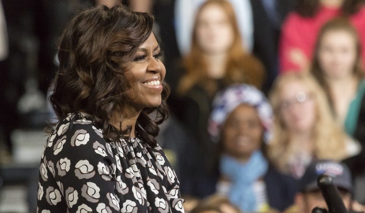 image: Joseph Sohm/Shutterstock WINSTON-SALEM, NC - OCTOBER 27 , 2016: First Lady Michelle Obama appear at a presidential campaign event for Hillary Clinton's Presidential Campaign