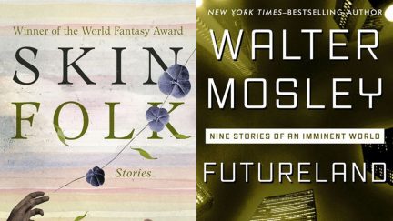nalo hopkinson skin folk & walter mosley futureland book covers