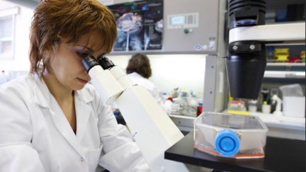 science woman novartis vaccines research lab