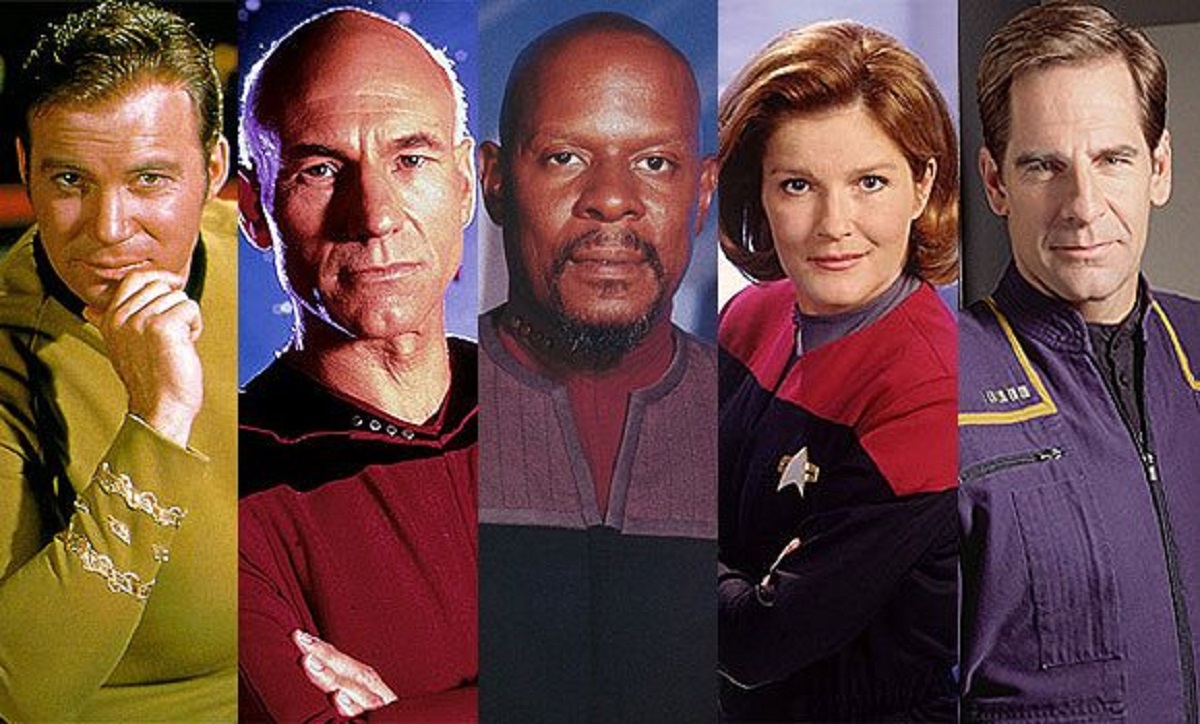 Photos of the captains from "Star Trek" Credit: CBS Television