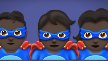 Superhero emoji example
