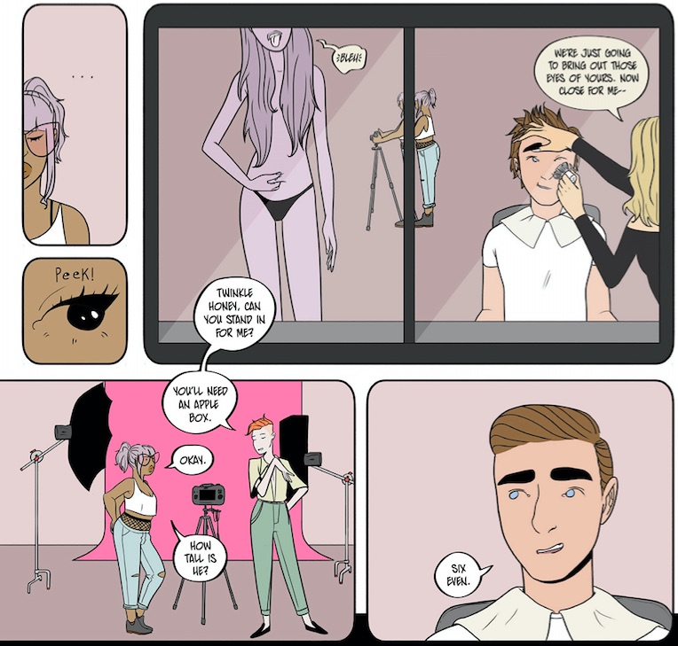 twisted romance 2 photo shoot comic page