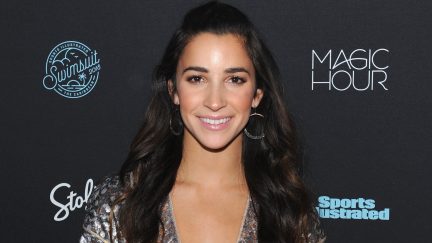 NEW YORK, NY - FEBRUARY 14: Aly Raisman attends Sports Illustrated Swimsuit 2018 Launch Event at Magic Hour at Moxy Times Square on February 14, 2018 in New York City.
