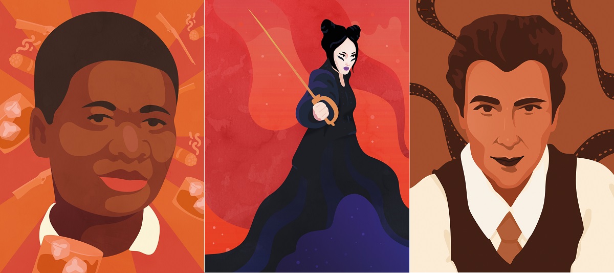 Images from Mackenzi Lee's book, "Bygone Badass Broads" (Credit: Petra Erikkson and Abrams Books)