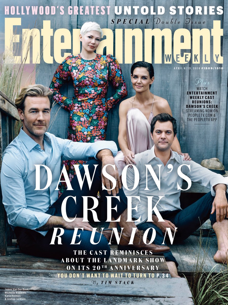 James Van Der Beek, Michelle Williams, Katie Holmes, and Joshua Jackson at Entertainment Weekly's "Dawson's Creek" reunion