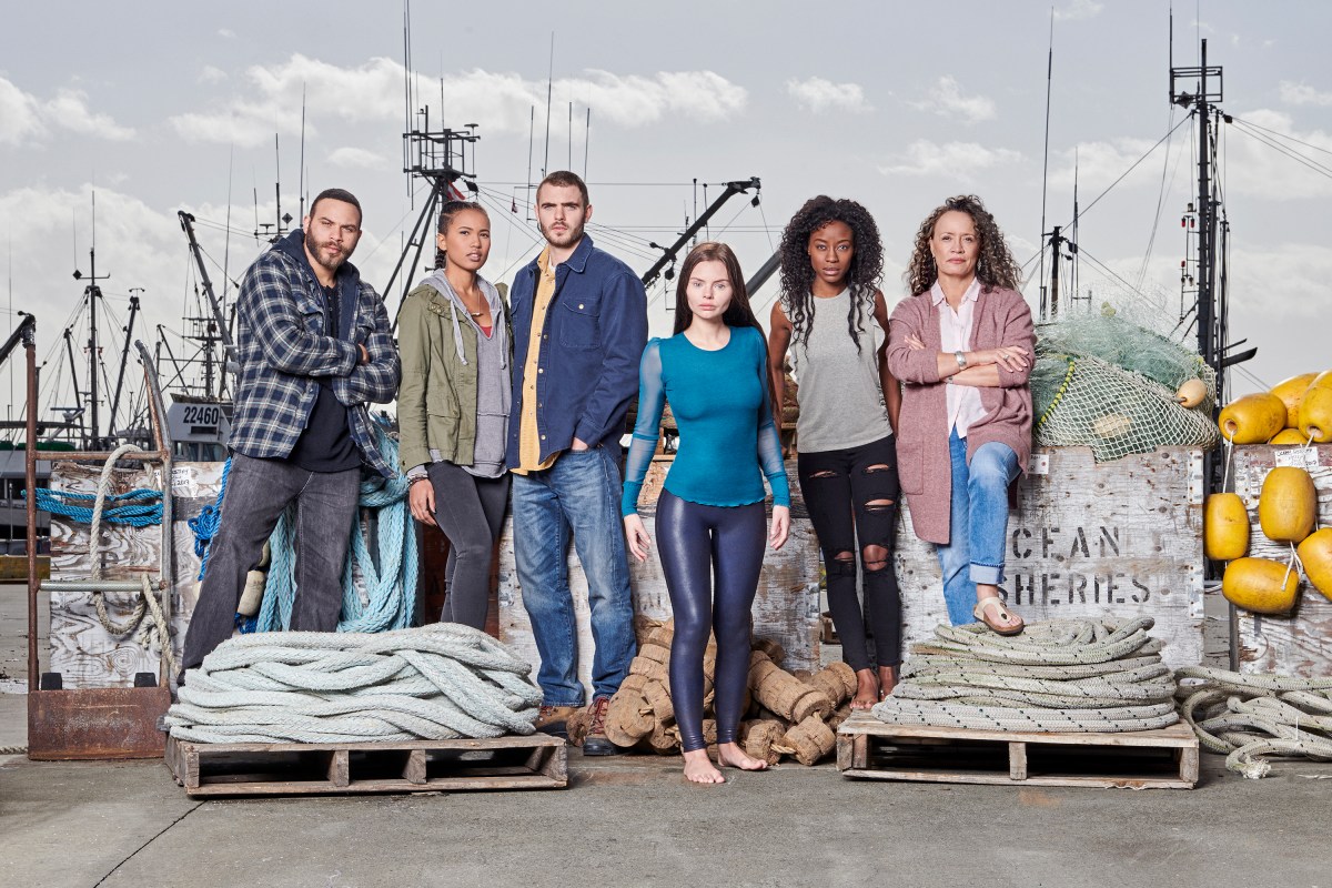 Freeform's "Siren" stars Ian Verdun as Xander, Fola Evans-Akingbola as Maddie, Alex Roe as Ben, Eline Powell as Ryn, Sibongile Mlambo as Donna and Rena Owen as Helen.
