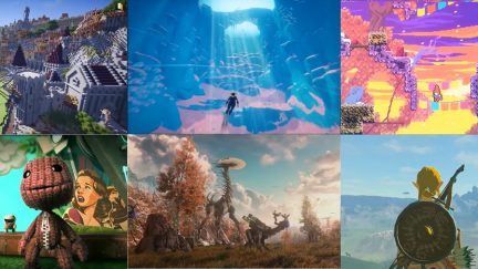 Screengrabs of the Game for Change video about the beauty of video games