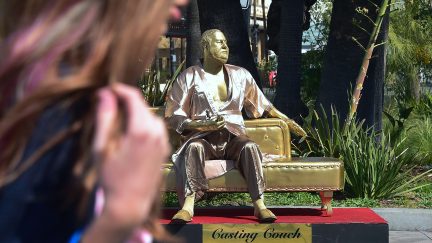 harvey weinstein statue oscars me too plastic jesus ginger