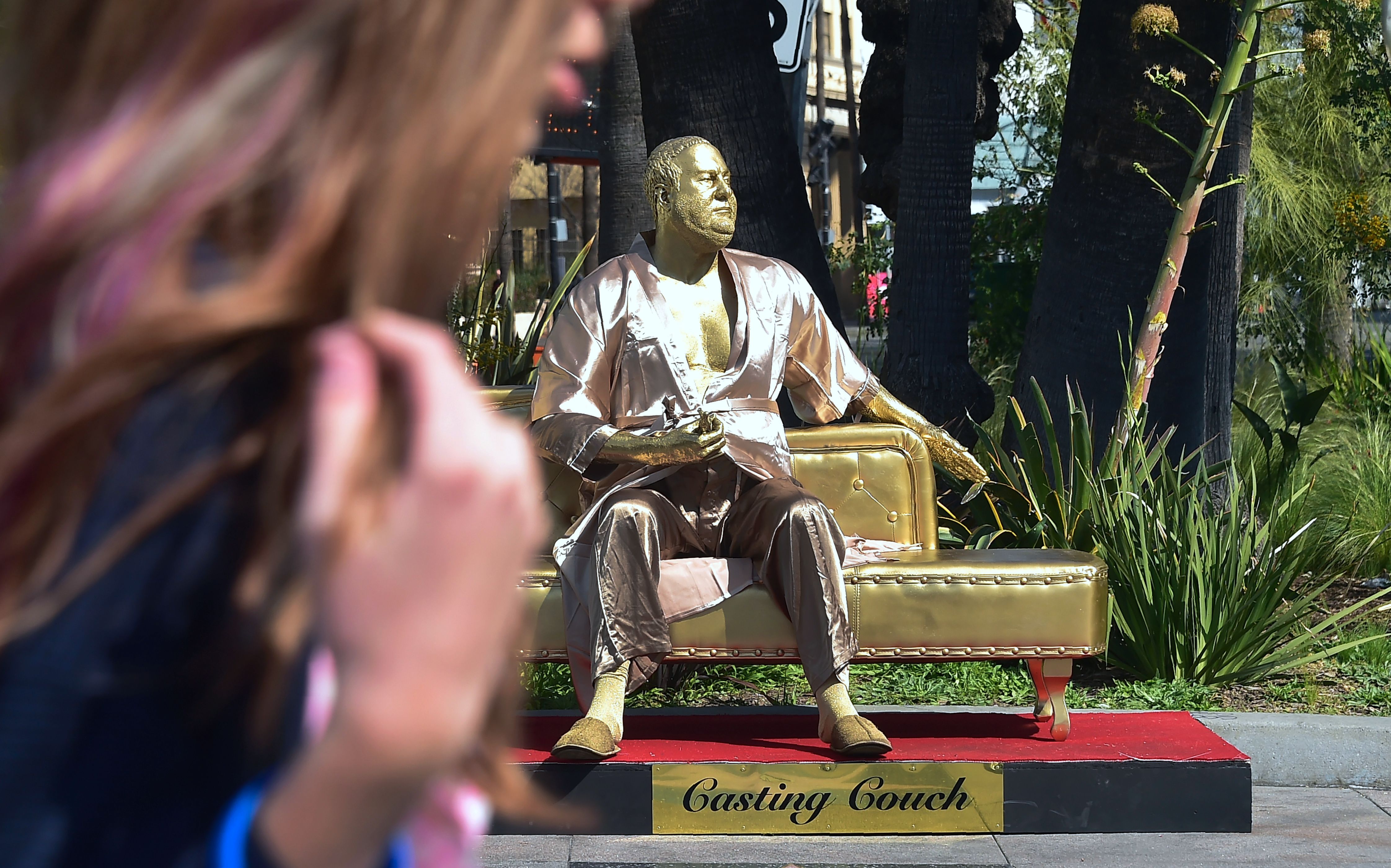 harvey weinstein statue oscars me too plastic jesus ginger