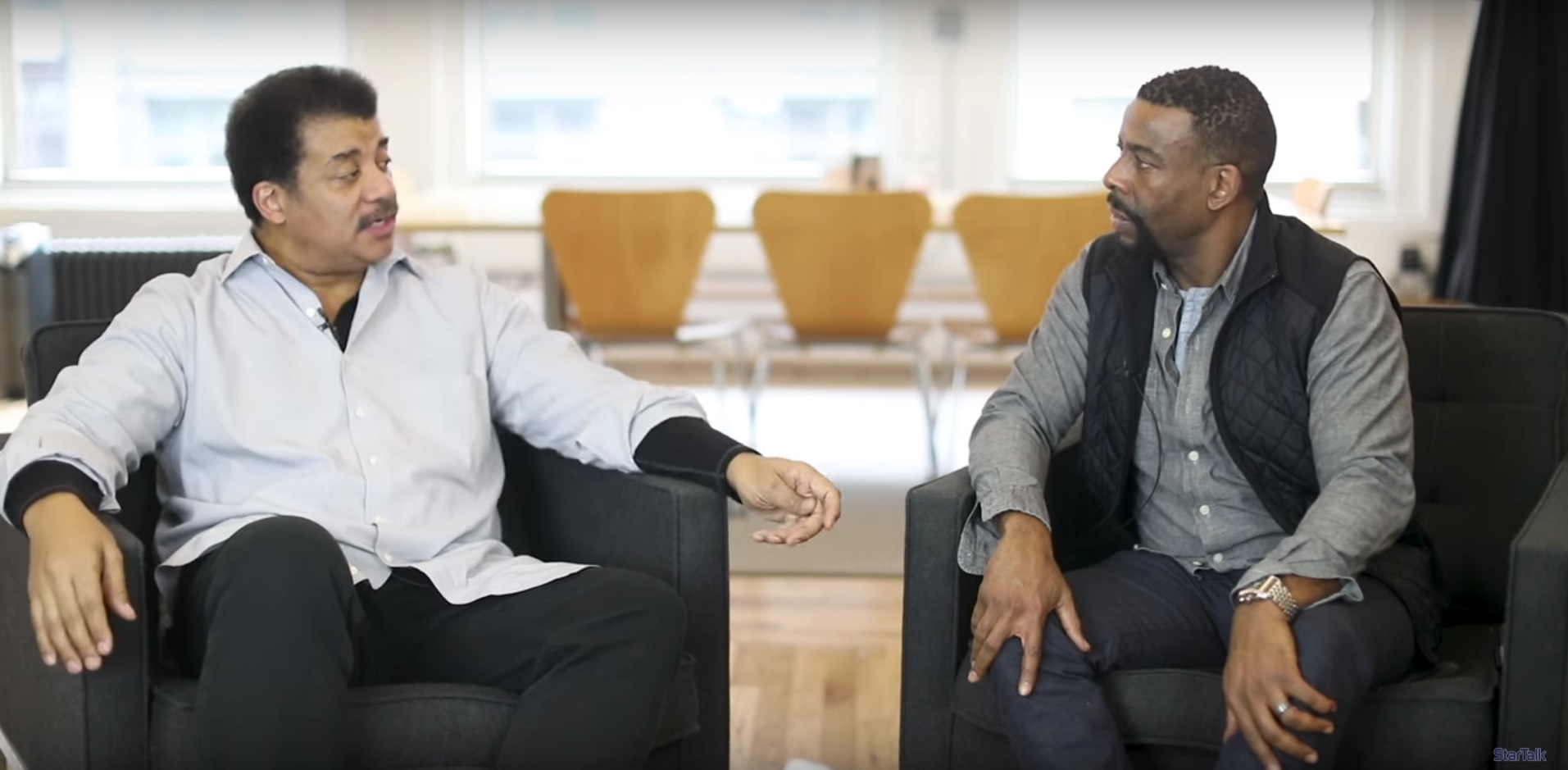 Neil deGrasse Tyson and Chuck Nice on "Star Talk"