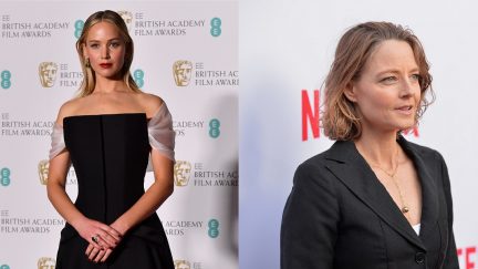 Jennifer Lawrence (Photo credit should read BEN STANSALL/AFP/Getty Images) and Jodie Foster (Credit Shutterstock)