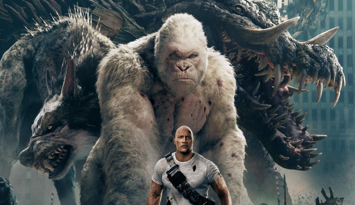 Poster for "Rampage" starring Dwayne the Rock Johnson (Credit: Warner Bros. Pictures)