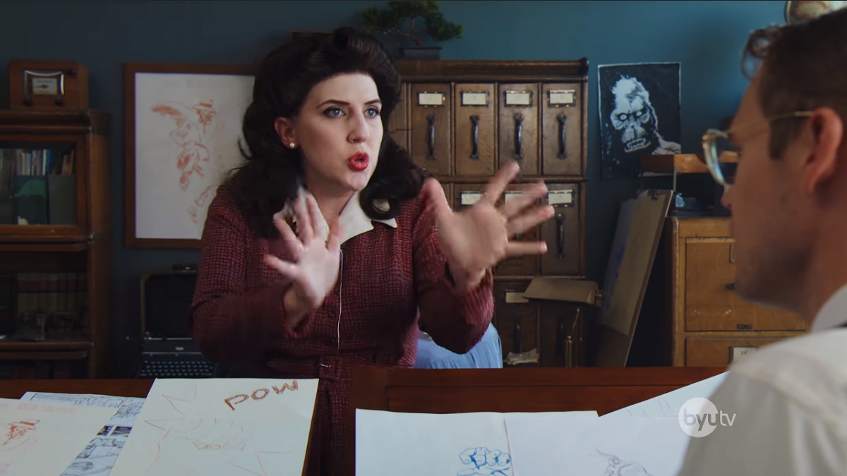 Screengrab of Studio C's sketch video "The Birth of Superman"