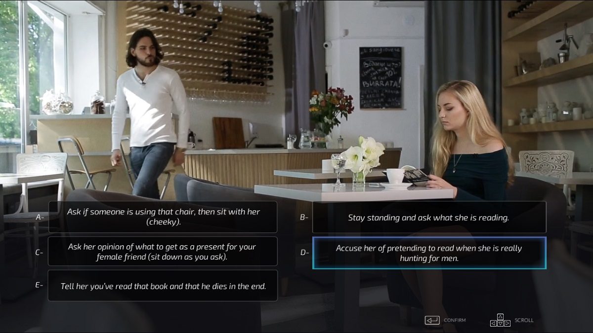 Screenshot of the video game "Super Seducer" (Credit: Super Seducer)