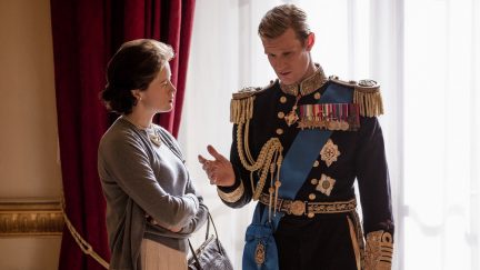 Queen Elizabeth (Claire Foy) and Prince Philip (Matt Smith) in 