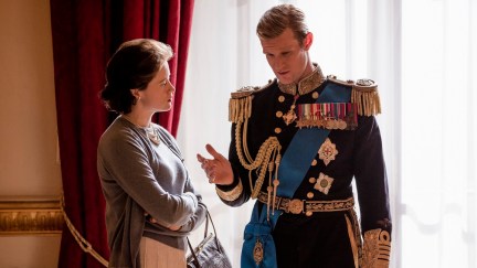 Queen Elizabeth (Claire Foy) and Prince Philip (Matt Smith) in 