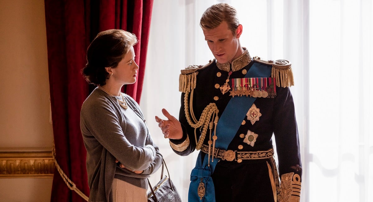 Queen Elizabeth (Claire Foy) and Prince Philip (Matt Smith) in "The Crown"